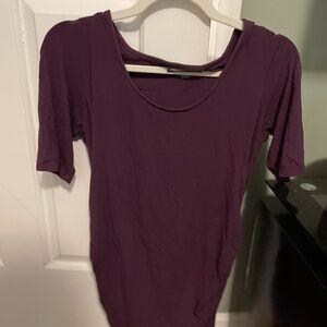 A Pea In the Pod Purple Maternity shirt